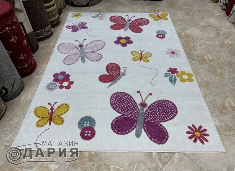 Тъкан килим MAGNOLIA 450 white/lila